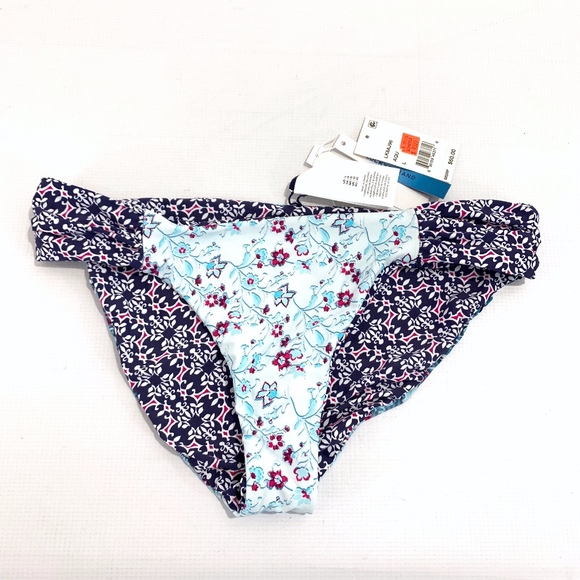 Lucky Brand Other - Lucky Brand Floral Reversible Bikini Bottoms Blue